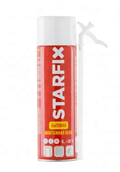 Пена монтажная бытовая всесезонная STARFIX Straw Foam (500мл)