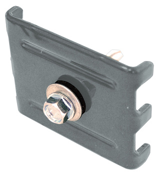 Комплект крепежа (саморез 5,5*32, скоба 40*40, пластиковый вкладыш) RAL 7016