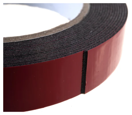 Клейкая лента MATRIX, на вспененной основе, усиленная, двусторонняя, черная, 19 мм х 5 м, 89084