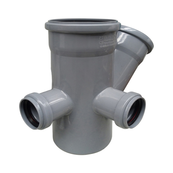 Крестовина двухплоскостная для внутренней канализации 110/110/50х87 левая РосТурПласт, арт.36540