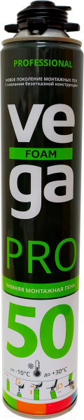 Пена монтажная профессиональная Vega 50 Pro 750ml