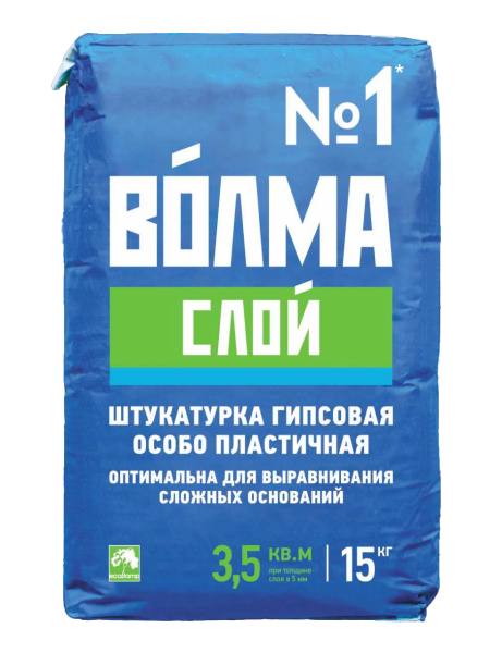 Штукатурка гипсовая "Волма-слой" 15кг