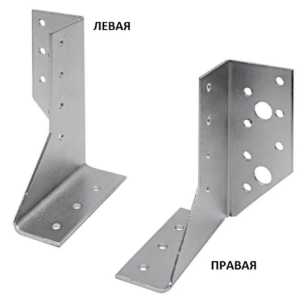 Опора балки правая 25х140х76мм UOB R белый цинк STARFIX, арт.SMP-91342-1