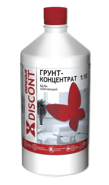 Грунт-концентрат Ореол укрепляющий ВД-ВА для нар. и внутр. работ  "Дисконт" 1кг