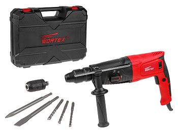 Перфоратор WORTEX RH 2629 в чем. + (2 зубила, 3 сверла) (RH262901129)