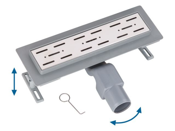 Сливной трап горизонтальный D 50, реш. нерж., сухой затвор, 63х300мм, AV Engineering (AVE5016530)