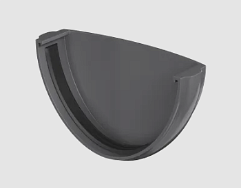 Заглушка желоба D125х82, серый, ТН