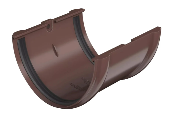 Соединитель желоба коричневый D125/82 ТН