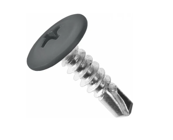 Саморезы прессшайба сверло 4,2х19 (7024) (тёмно-серый) (30 шт)