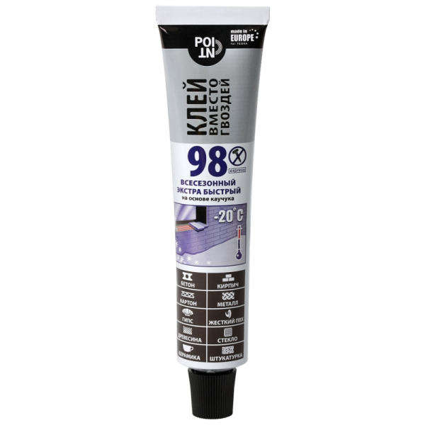 Клей монтажный POINT "Клей вместо гвоздей 98" 80мл.