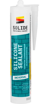 Герметик силиконовый универсальный SOLIDE прозрачный, 280мл, арт.SL-40257-1
