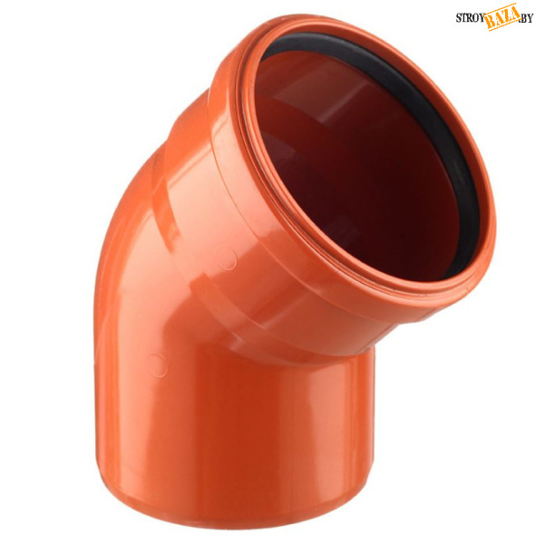 Колено для наружной канализации 110х45 РосТурПласт, арт.36655