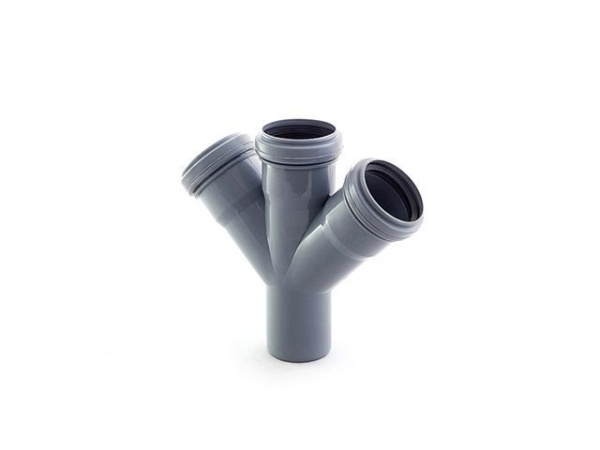 Крестовина для внутренней канализации 50/50/50х45 РосТурПласт, арт.36525