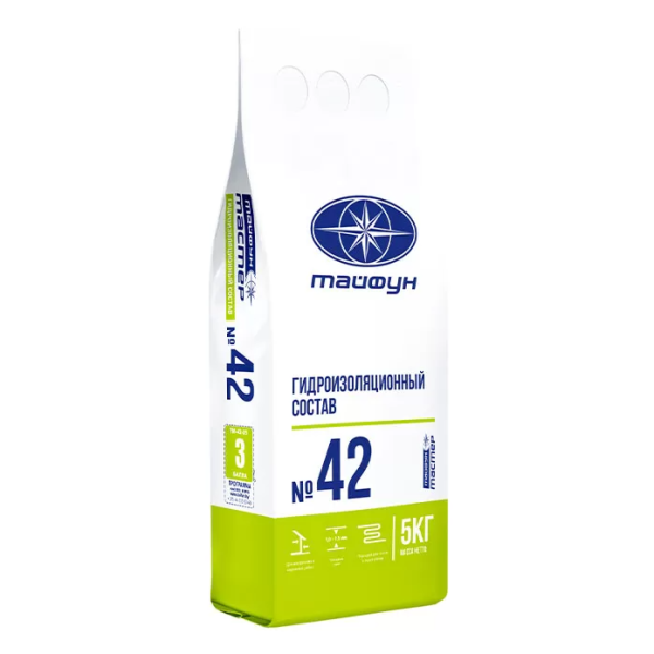 Тайфун Мастер №42 смесь жесткая гидроизоляционная 5 кг