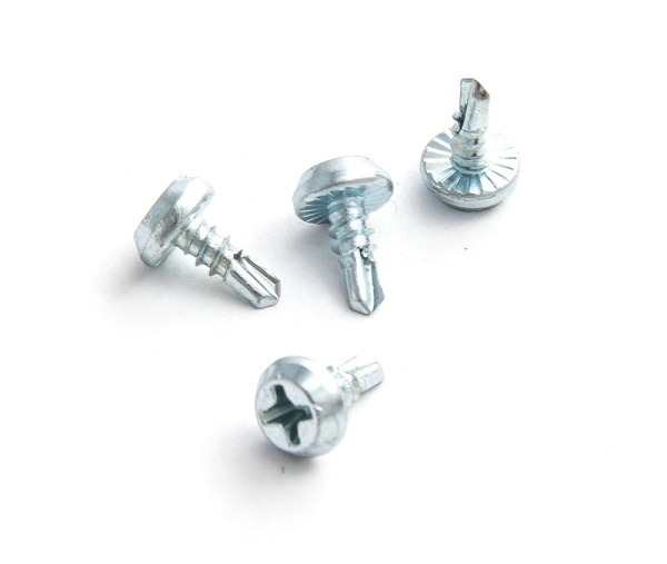 Саморез с цилиндрической головкой, 3,8х11, сверло, цинк, в пласт. контейнере (упак/250шт)