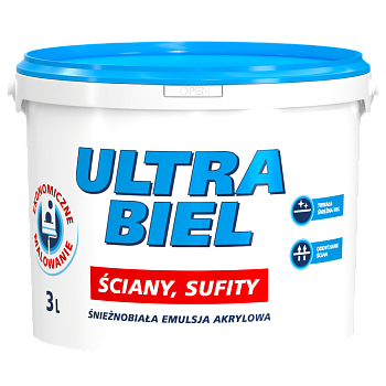 Краска акриловая для потолков Sniezka Ultra Biel 3л.