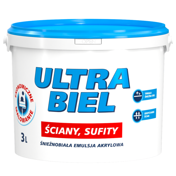 Краска акриловая для потолков Sniezka Ultra Biel 3л.