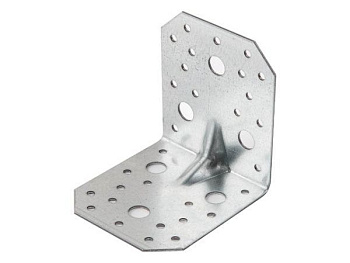 Уголок крепежный усиленный 90х100х100 мм С 2,0 мм белый цинк STARFIX, арт.SMP-45798-1