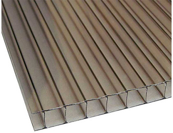 Поликарбонат сотовый 4,0мм Бронза 2100х6000, 0,51кг/м²