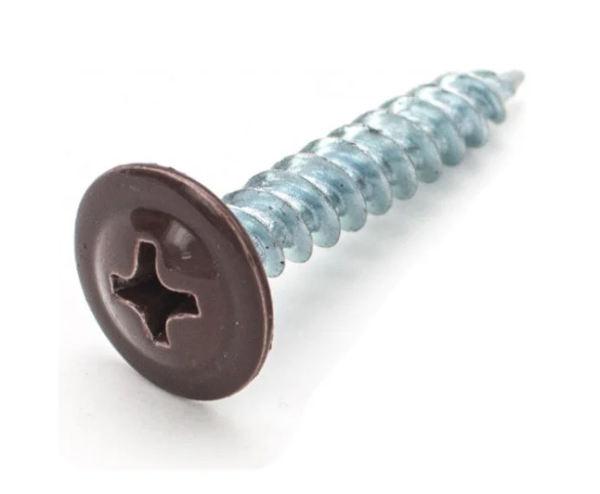 Саморезы прессшайба острые 4,2х19 (8017) шок.-корич. (200шт)