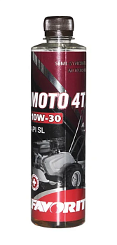 Масло моторное полусинтетическое для четырехтактных двигателей FAVORIT MOTO 4-T 10W-30API SL, 420мл