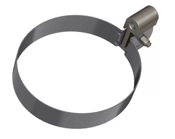 ТН ПВХ хомут трубы, серый