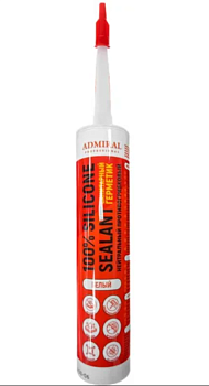 Герметик силиконовый санитарный Адмирал белый, нейтральный, без запаха 280мл