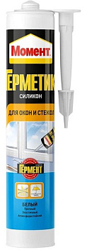 Момент герметик силиконовый для Окон и стекол белый 280мл, 2048981
