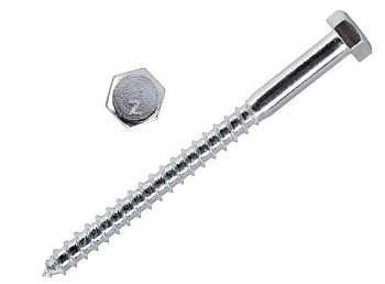 Шуруп сантехнический GL 8х100  (глухарь) (2шт)