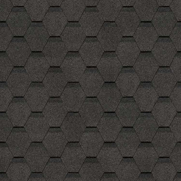 Черепица гибкая  Docke PIE EURASIA , ШЕСТИГРАННИК, серый