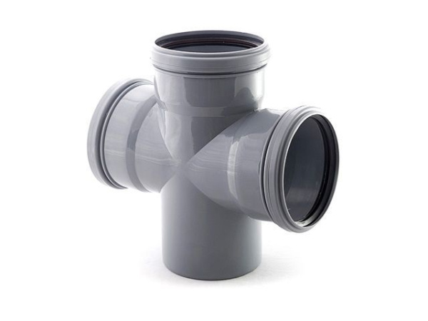 Крестовина для внутренней канализации 110/110/110х87 РосТурПласт, арт.36473