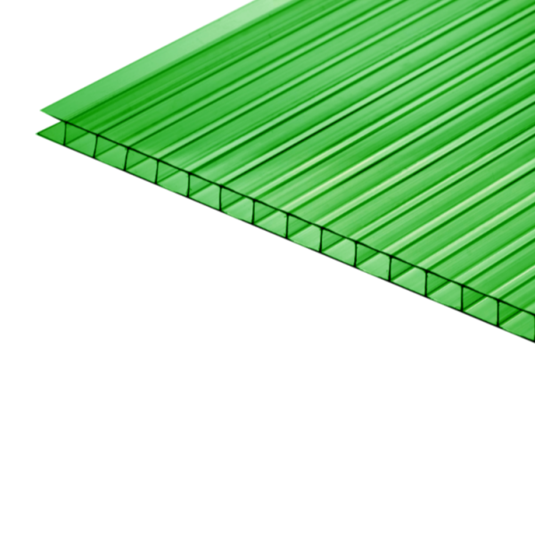 Поликарбонат сотовый зеленый 10х1050х1500