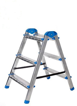 Стремянка AZK B2 TwoSide Pro 2ст, стальная оцинкованная, 2 секции, LDTH-02.02